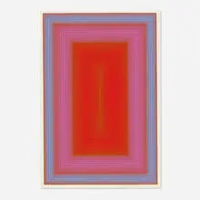 Silent Red by Richard Anuszkiewicz, 1972, screenprint in colors, sold Aug 2025
