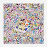 On an Endless Journey on a Time Machine with the Author Fujiko f. Fujio! by Takashi Murakami, 2018, offset lithograph in colors, sold Aug 2025