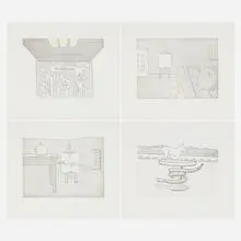 Richard Artschwager, Zeno's Paradox, 2004, etching and aquatint in colors