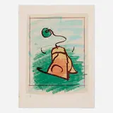 Claes Oldenburg, Tea Bag, 1972, lithograph in colors