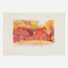 Wolf Kahn, The Curing Shed, 1980, lithograph in colors