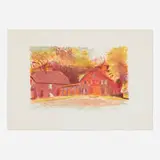 Wolf Kahn, The Curing Shed, 1980, lithograph in colors