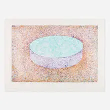Ronald Davis, Disc Slab, 1983, lithograph in colors on Arches