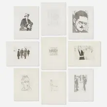 Peter Blake, James Joyce in Paris, 1983-84, etching and aquatint on BFK Rives