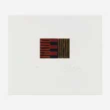 Sean Scully, Heart of Darkness 6 (from the Heart of Darkness portfolio), 1992, etching, aquatint, sugar-lift and spit-bite in colors on Magnani