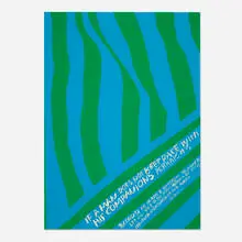 different drummer by Corita Kent, 1967, screenprint in colors, sold Aug 2025