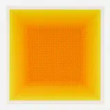 Julian Stanczak, Yellow Filtration, 1981, screenprint in colors