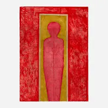 Figura de Pie by Rufino Tamayo, 1977, mixografia in colors, sold Aug 2025