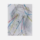 Kiki Smith, Summer Night (from the skowheganBOX no. 1 portfolio), 2011, offset lithograph in colors with glitter, hand-coloring and white gold leaf on Hosho