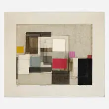 Norio Azuma, Blooming Hill, screenprint in colors on canvas