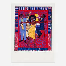 Faith Ringgold, Somebody Stole My Broken Heart, 2007, screenprint in colors