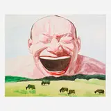 Yue Minjun, Untitled (Smile-ism No. 8), 2006, lithograph in colors