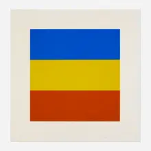 Blue, Yellow, Red by Ellsworth Kelly, 1970-73, screenprint in colors, sold Aug 2025