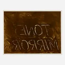 Tone Mirror (from the Mirrors of the Mind series) by Bruce Nauman, 1974, lithograph on Copperplate Deluxe, sold Aug 2025