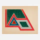 Sanbornville (from the Eccentric Polygons series) by Frank Stella, 1974, lithograph and screenprint on Arches paper, sold Aug 2025