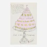 Andy Warhol, Torte à la Dobosch (from the Wild Raspberries portfolio), 1959, offset lithograph with hand-coloring