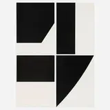 Ellsworth Kelly, Four works from the Un coup de dés jamais n'abolira le hasard (by Stéphane Mallarmé) portfolio