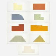 Robert Mangold, A Book of Silk Screen Prints - Multiple Panel Paintings, Edition C, 1992, screenprint in colors on Fabriano Cotton