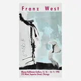 Franz West, Exhibition poster, 1990, screenprint in colors on two sheets