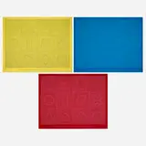 Sol LeWitt, Three plates from The Four Sides of the Tower for the Community Activities Center, Davenport, Iowa portfolio, 1983, screenprint in colors on Arches 88