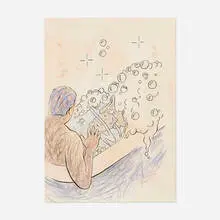 John Bankston, A Strange Reflection, 2001, watercolor, colored pencil and ink on paper