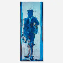 Richard Hambleton, Standing Figure With Blue Background, 2010, giclée print on Dibond