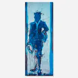 Richard Hambleton, Standing Figure With Blue Background