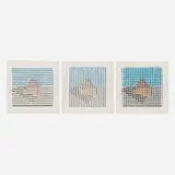 Jennifer Bartlett, Untitled (Graceland Woodcut), state II, 1979-80, woodcut in colors on handmade Japanese paper