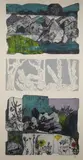Yvonne Burk, TIMBERLINE and IRIS, Color intaglio etching - Plate: 36 1/2 in. x 18 in. and Plate: 7 in. x 8 1/2 in