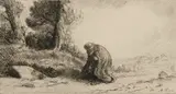 Alphonse Legros, Untitled, VAGABOND SUR LA ROUTE, etching