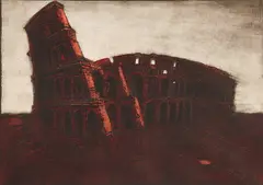 Dean Meeker, Colosseum, Color etching - Plate: 19 3/4 in. x 27 1/2 in