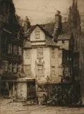 William Renison, Old Corner Store, Etching - Plate: 17 3/4 in. x 13 1/4 in