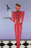 Untitled by American School, BELLHOP WITH CHAMPAGNE, oil on canvas, sold Dec 2005