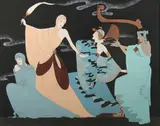 Stapko, Art Deco Women Performing, Oil on canvas