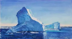 Alan Campbell, Icebergs, Watercolor