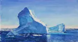 Alan Campbell, Icebergs, Watercolor