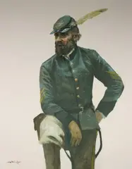 Paul Macwilliams, Civil War Union Officer, Oil on canvas