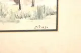 C. Pollock, Windmill, Watercolor