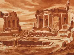Edward Laning, Taormina, Watercolor on paper