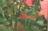 Faridoun Zoda, Laura in Her Rose Garden, Acrylic on canvas