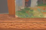 Doris L. Glover, Garden Gate, Oil on canvas board