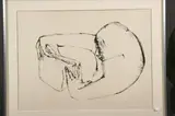 Carlos Poveda, Untitled, FIGURE WITH OBJECT; MAN IN SCHOLARS CAP ; and MAN IN OVERCOAT:THREE WORKS, the first and third are signed and dated '64 in pencil, lower center