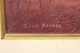 Dean Packer, Between the Hills, Oil on masonite