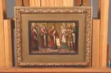French School, Untitled, SAINT LOUIS WITH FOLLOWERS, oil on tin