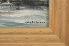 John Fulton Folinsbee, Down at the Dock, Oil on board