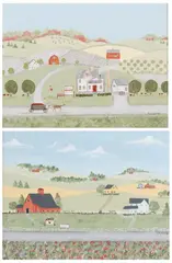 B. Burke, IDYLLIC COUNTRY SCENES: TWO WORKS, each signed and dated '89 and '90 lower right, Oil on canvas