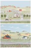 B. Burke, IDYLLIC COUNTRY SCENES: TWO WORKS, each signed and dated '89 and '90 lower right, Oil on canvas