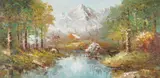 Continental School, Untitled, GRAND MOUNTAIN LANDSCAPE, oil on canvas