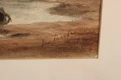 Thorpe, Rocky Coastline with Wreckage, Watercolor