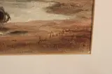 Thorpe, Rocky Coastline with Wreckage, Watercolor
